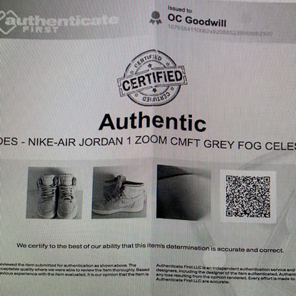 Air Jordan 1 High Zoom Air Craft Grey Fog - Picture 8 of 8